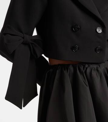 Double-breasted cropped blazer | Ganni