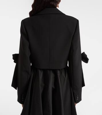 Double-breasted cropped blazer | Ganni