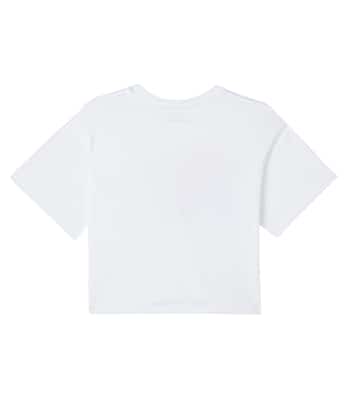 T-shirt in jersey di cotone con logo | Stella McCartney Kids