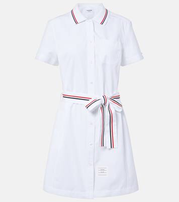 Belted cotton poplin shirt dress | Thom Browne