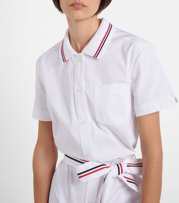 Belted cotton poplin shirt dress | Thom Browne