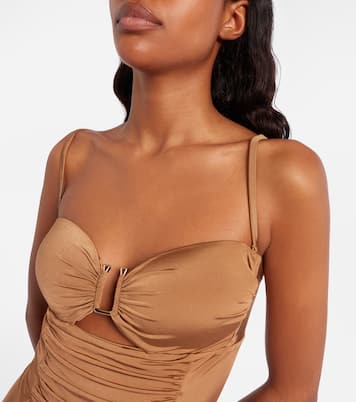 Curva ruched halterneck swimsuit | Max Mara