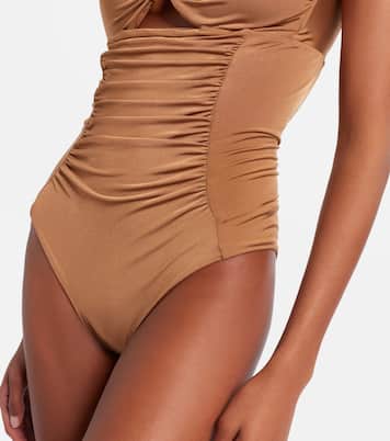 Curva ruched halterneck swimsuit | Max Mara