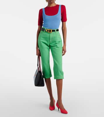 Jean capri à taille haute | Versace