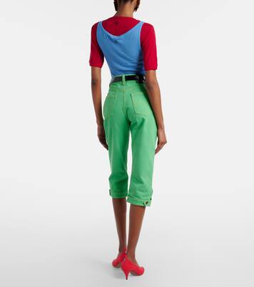 Jean capri à taille haute | Versace