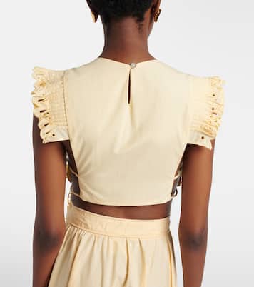 Broderie anglaise cotton crop top | Farm Rio