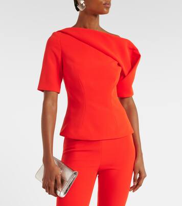 Marley 드레이프 크레이프 탑 | Safiyaa