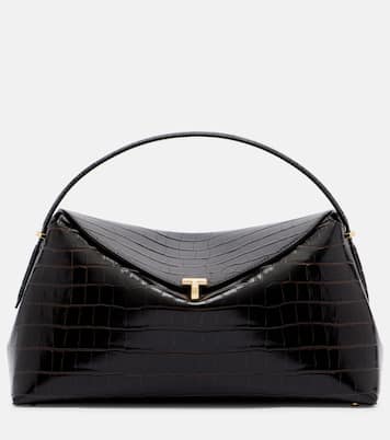 T-Lock croc-effect leather tote bag | Toteme