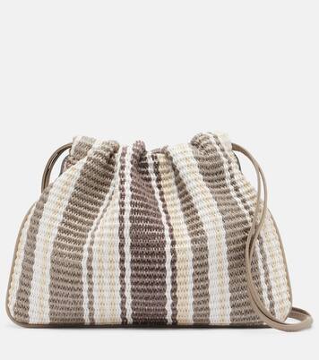Mellow Small striped crossbody bag | Brunello Cucinelli