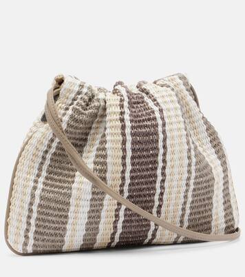 Mellow Small striped crossbody bag | Brunello Cucinelli