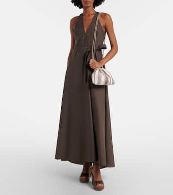 Mellow Small striped crossbody bag | Brunello Cucinelli