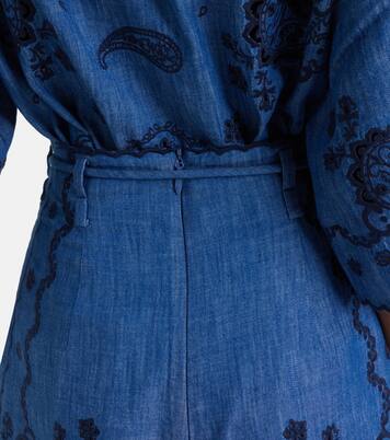 Aster embroidered denim shorts | Zimmermann