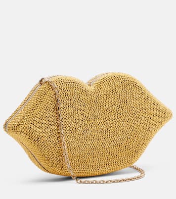 Lips Small crystal-embellished clutch | Judith Leiber Couture