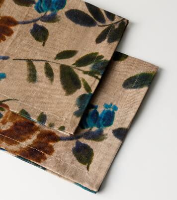Rosalia set of 2 floral linen napkins | The House of Lyria