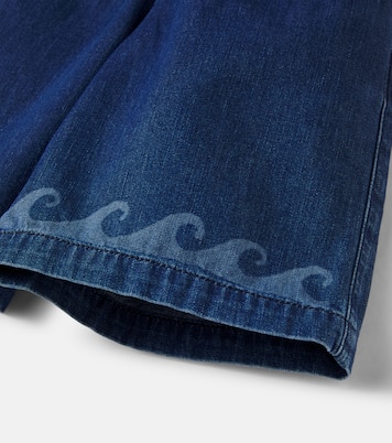 Printed denim shorts | Versace Kids