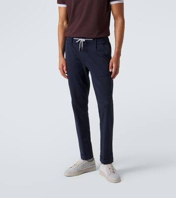 Cotton-blend slim pants | Eleventy