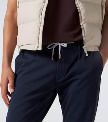 Cotton-blend slim pants | Eleventy