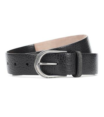 Embellished leather belt | Brunello Cucinelli