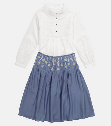 Floral-embroidered skirt | Chloé Kids