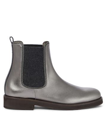 Leather Chelsea boots | Brunello Cucinelli Kids