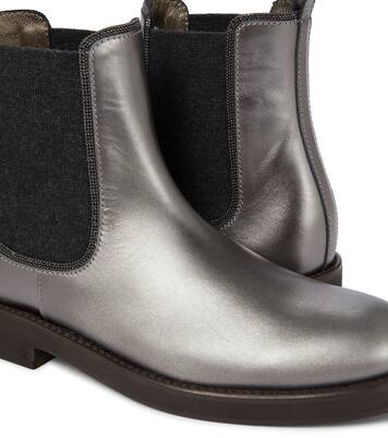 Leather Chelsea boots | Brunello Cucinelli Kids