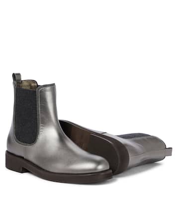 Leather Chelsea boots | Brunello Cucinelli Kids
