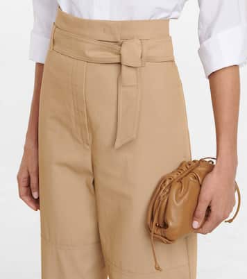 Pantalon paper bag Canossa en coton mélangé | Max Mara