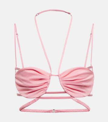 Neckholder-BH aus Mesh und Georgette | Nensi Dojaka