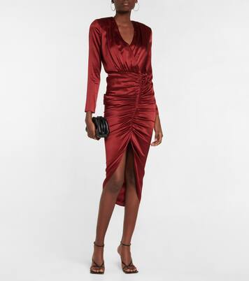 Robe midi Cameri en soie mélangée | Veronica Beard