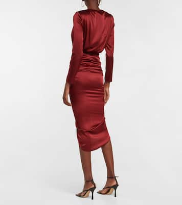 Robe midi Cameri en soie mélangée | Veronica Beard