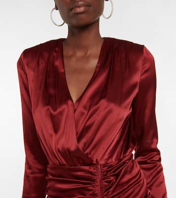 Robe midi Cameri en soie mélangée | Veronica Beard