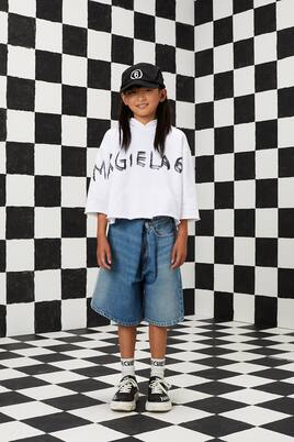 Sweat-shirt à capuche en coton à logo | MM6 Maison Margiela Kids
