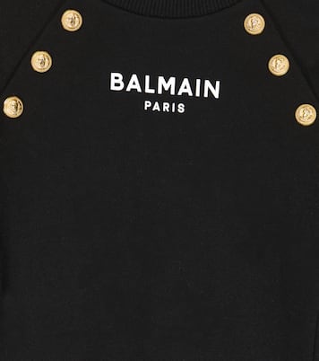 Embellished cotton jersey dress | Balmain Kids