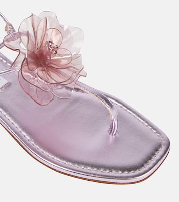 Verzierte Sandalen Zsa Zsa aus Metallic-Leder | Aquazzura