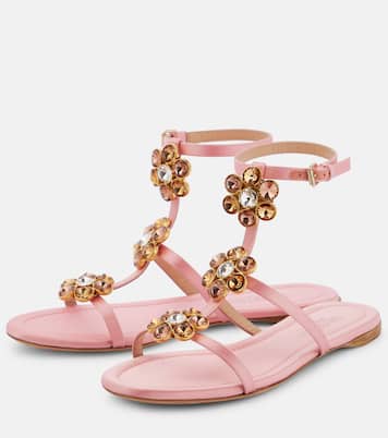 Verzierte Sandalen Jaipur aus Satin | Giambattista Valli