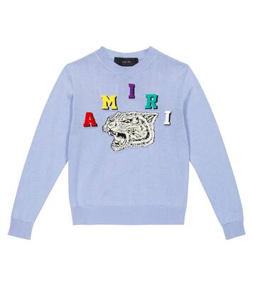 Tiger Varsity cotton sweater | Amiri Kids