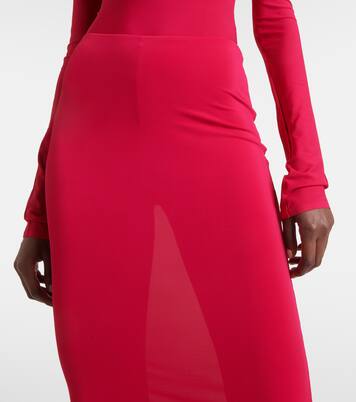 High-rise jersey skirt pants | Alaïa