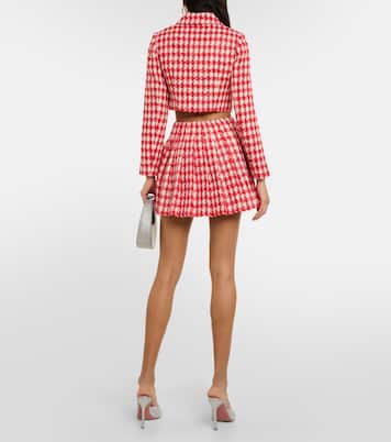 Houndstooth bouclé jacket | Self-Portrait