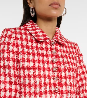 Houndstooth bouclé jacket | Self-Portrait