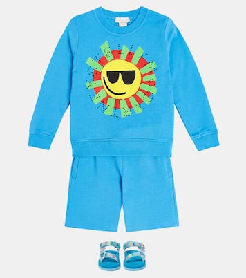 Set de sudadera y shorts de algodón | Stella McCartney Kids
