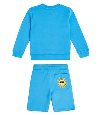 Set de sudadera y shorts de algodón | Stella McCartney Kids