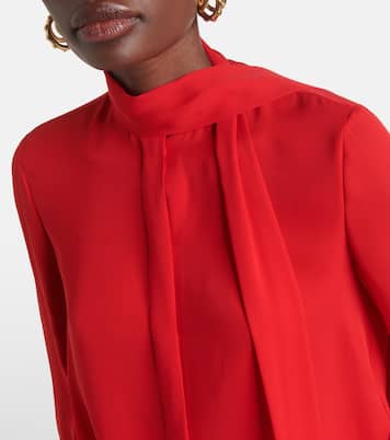 Schluppenbluse aus Seide | Valentino