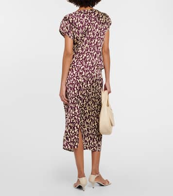 Bedrucktes Top Devi aus Satin | Velvet