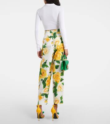 Cropped-Top aus einem Seidengemisch | Dolce&Gabbana