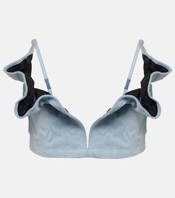 Ruffled denim bra top | Y/Project