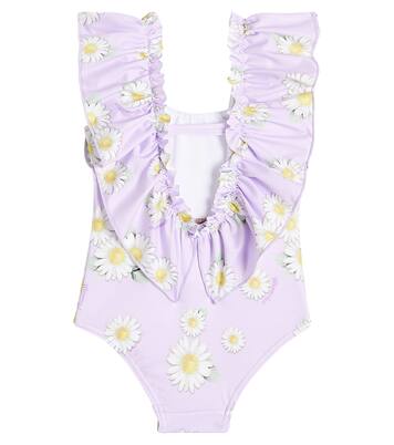 Baby printed ruffled swimsuit | Monnalisa