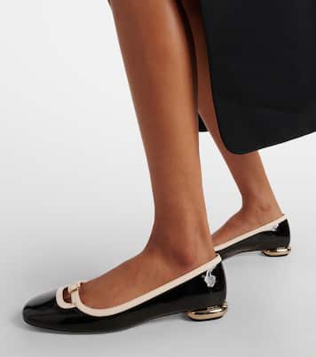 Ballerinas Viv’ Podium aus Lackleder | Roger Vivier