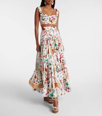 Sandalias con cuña Capri Cava estampadas | Dolce&Gabbana