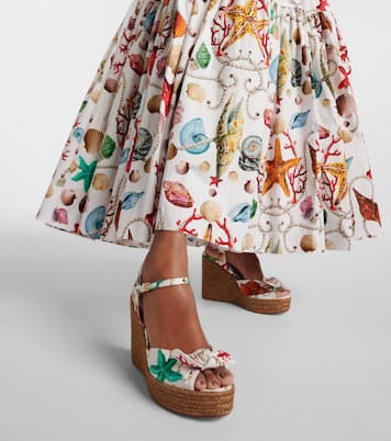 Sandalias con cuña Capri Cava estampadas | Dolce&Gabbana