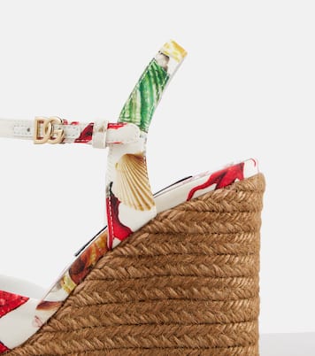 Sandalias con cuña Capri Cava estampadas | Dolce&Gabbana